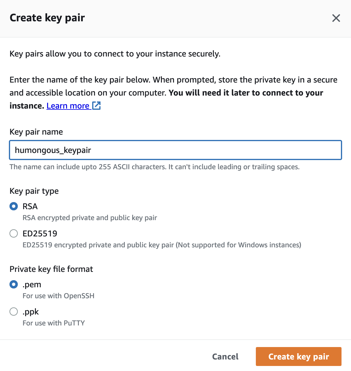 AWS DocumentDB Key Pair